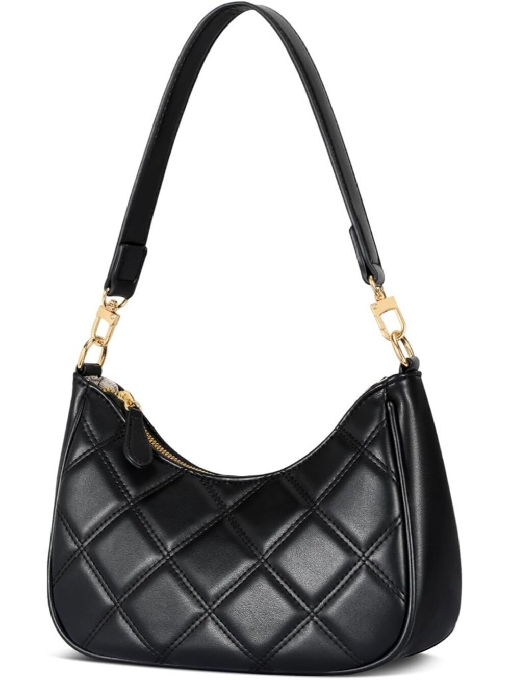 Women's Bag Black Leather Cute Hobo Shoulder Handbags Retro Clutch Stylish Purse